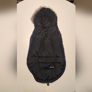 Black Dog Coat with Hood
